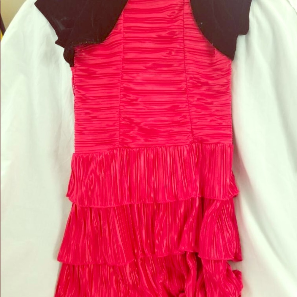 Red and Black Sweater Dress My Michelle. Size 16